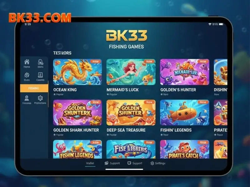 You can download extremely exciting fish shooting games directly from the BK33 app.